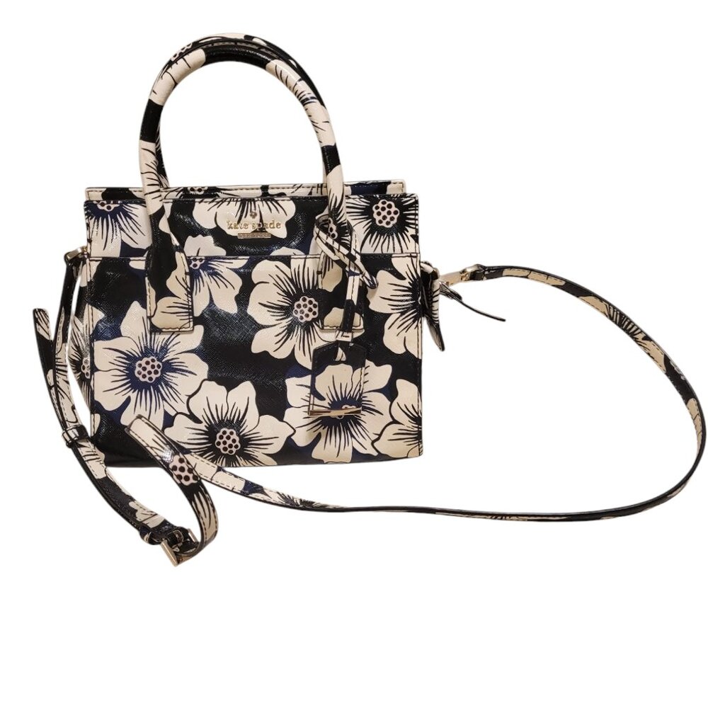 Kate Spade Rare Mini Top, Crossbody Black & White Vintage Floral